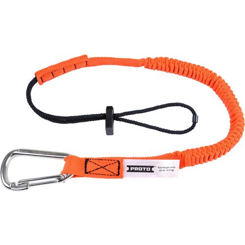 Proto Elastic Lanyard With Stainless Steel Carabiner - 15 lb.